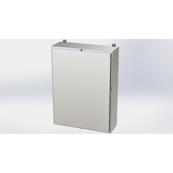 Saginaw Control & Engineering Padlockable Hasp Electrical Enclosures, 48 in H, 12 in D, 36 in W, NEMA 4X, 304 Stainless Steel SCE-48H3612SSLP - main